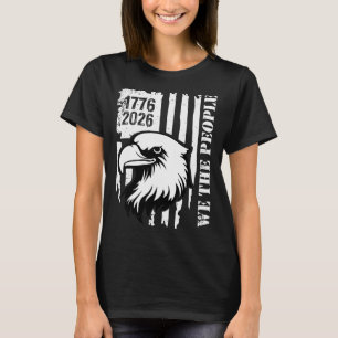 T-shirt Aigle du 250e anniversaire de l'Amérique Drapeau p