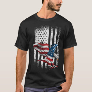 T-shirt Aigle du drapeau américain 4 juillet fête de l'ind
