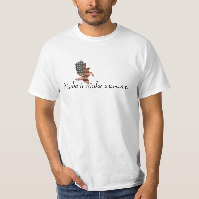 T-shirt Aigle du drapeau patriotique avec citation (Devant)