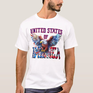 T-shirt Aigle en flamme Tee patriotique