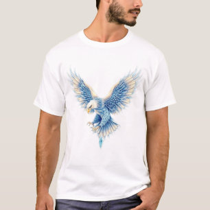 T-shirt Aigle en flammes - Illustration numérique détaillé