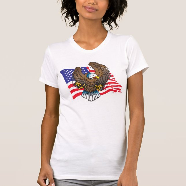 T-shirt Aigle et drapeau (Devant)