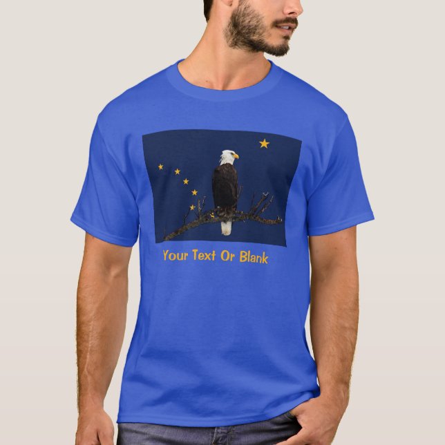 T-shirt Aigle Et Drapeau De L'Alaska (Devant)