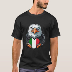 T-shirt Aigle Fierté Italienne Racines Italiennes Drapeau