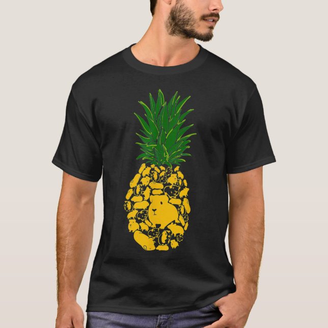 T-shirt Aigle Guinée Cochons ananas Forme d'ananas Cochon  (Devant)
