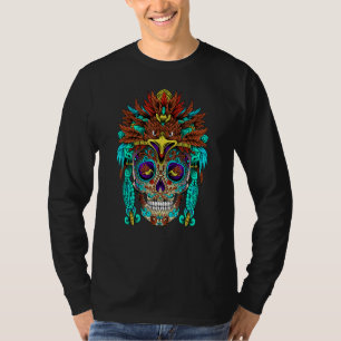 T-shirt Aigle Huichol Crâne Mexicain Crâne de Sucre Calave