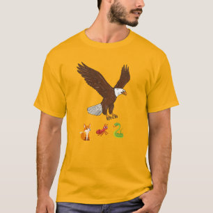 T-shirt Aigle majestueux à travers un ciel orageux