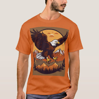 T-shirt "Aigle Majestueux : Scales et Flames complexes