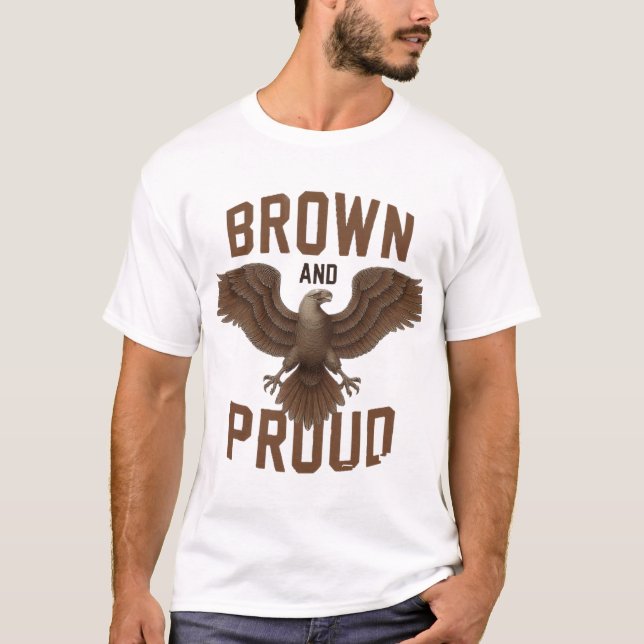T-shirt Aigle mexicain : Brown et fier (Devant)