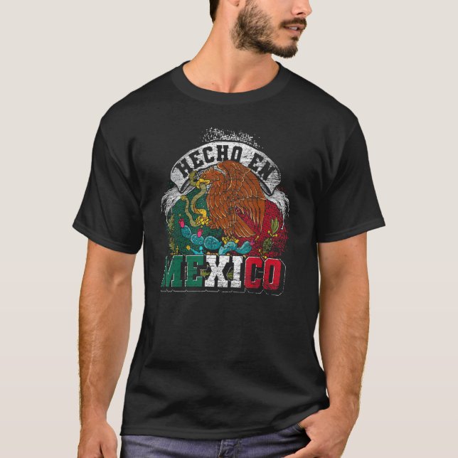 T-shirt Aigle Mexicain Hispanique Culture Mexicaine Hecho  (Devant)