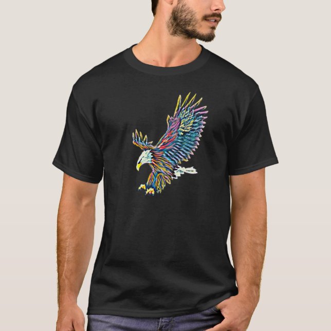 T-shirt Aigle Motif Oiseau de Prey (Devant)