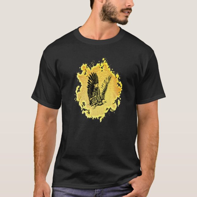 T-shirt Aigle Motif Oiseau De Proie  2 (Devant)