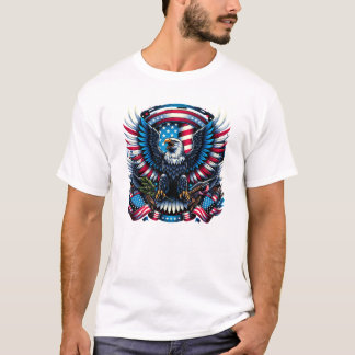 T-shirt Aigle patriotique 4 juillet
