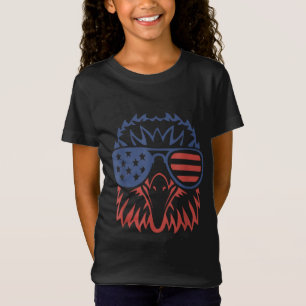 T-Shirt Aigle patriotique 4 juillet Drapeau américain