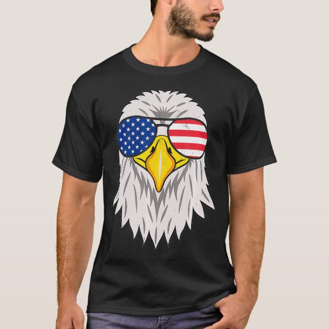 T-shirt Aigle patriotique 4 juillet États-Unis (Devant)