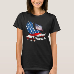 T-shirt Aigle patriotique 4 juillet États-Unis Drapeau amé