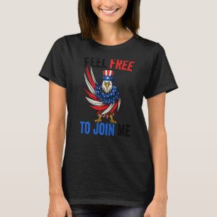 T-shirt Aigle Patriotique Américaine 4 juillet Hommes Femm