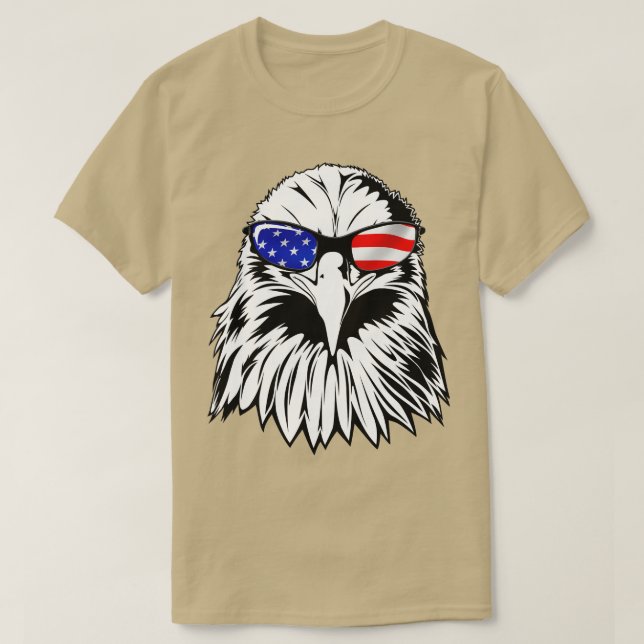 T-shirt Aigle patriotique Amérique 4 juillet drapeau améri (Design devant)