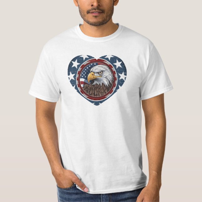 T-shirt Aigle patriotique des États-Unis (Devant)