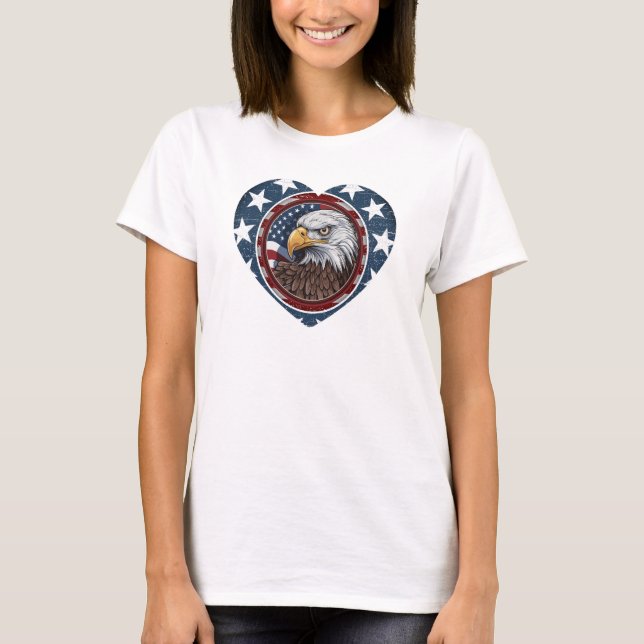 T-shirt Aigle patriotique des États-Unis (Devant)
