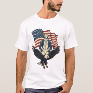 T-shirt Aigle Patriotique et Général Colonial Vintage Vect