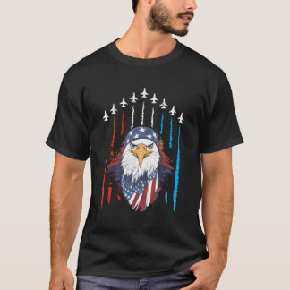 T-shirt Aigle patriotique Juillet 4 juillet Quart Juillet 