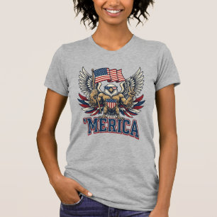 T-shirt Aigle Patriotique Merica Vintage Vector Design de