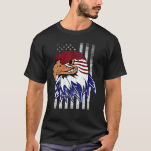 T-shirt Aigle Patriotique Usa Merica 4 juillet Américain F