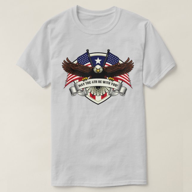 T-shirt Aigle Que le 4e soit avec vous (Design devant)