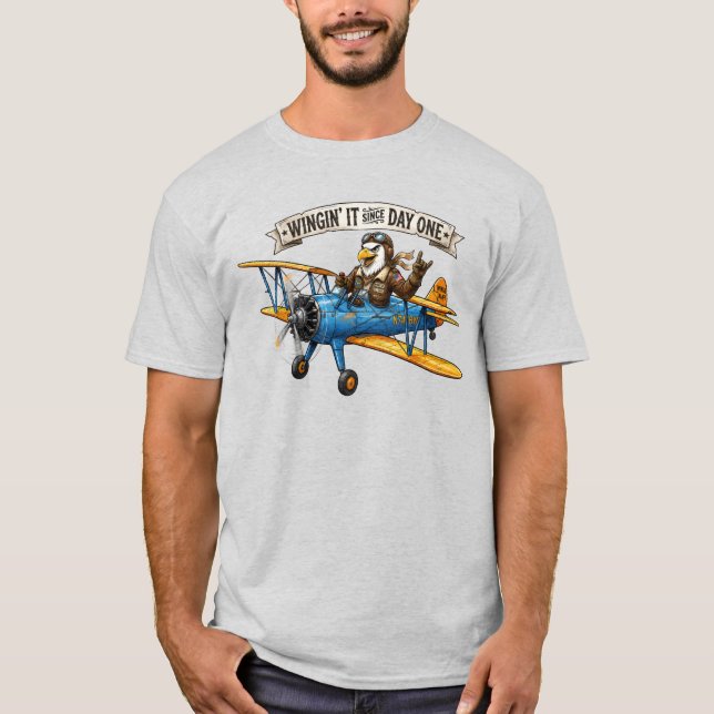 T-shirt Aigle qui improvise (Devant)