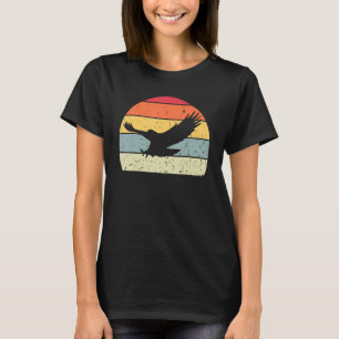 T-shirt Aigle Rétro Aigle Vintage Silhouette Oiseau Animal