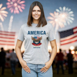 T-shirt Aigle rouge blanc bleu du 250e anniversaire   Amér