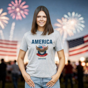 T-shirt Aigle rouge blanc bleu du 250e anniversaire Amér