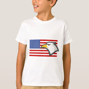 T-shirt Aigle sur le drapeau américain