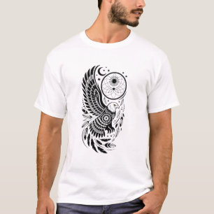 T-shirt Aigle Tribal Mystique Attrape-Rêves Esprit