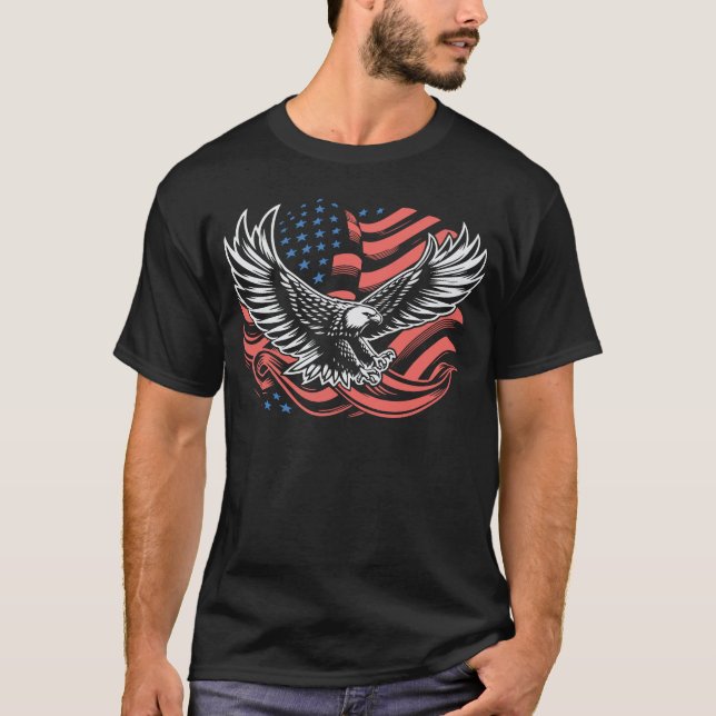 T-shirt Aigle volant des États-Unis (Devant)