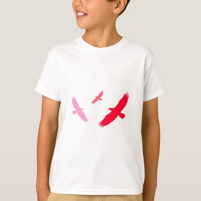 T-shirt Aigle volant (rouge) (Devant)