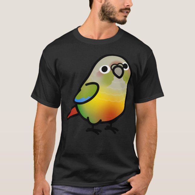 T-shirt Aiguille Chubby Vert Joue Conure (Devant)