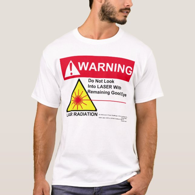 T-shirt Aiguille d'avertissement LASER (Devant)