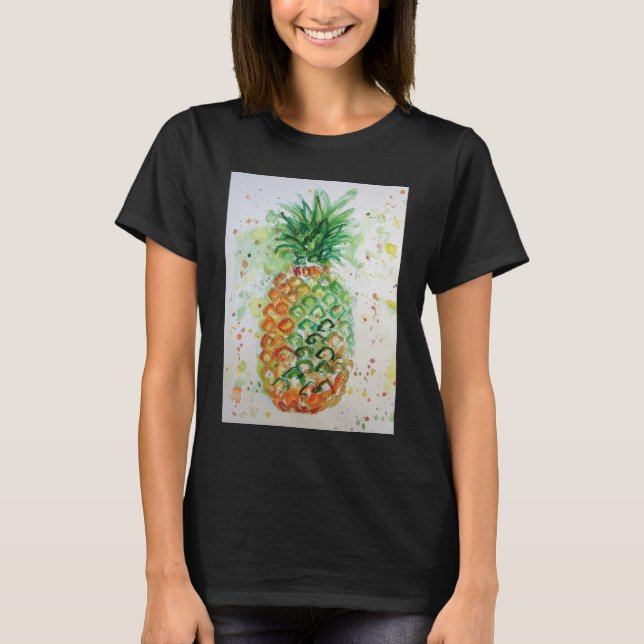 T-shirt Aiguille Fruit Nourriture Tropical Art Orange Lime (Devant)