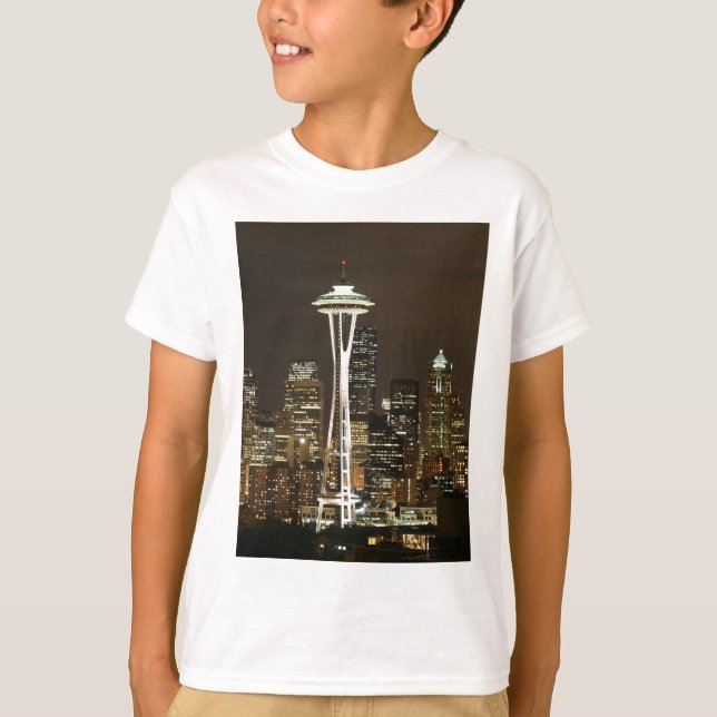 T-shirt Aiguille verte de l'espace de Seattle Washington (Devant)
