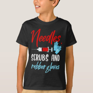 T-shirt Aiguilles Phlebotomistes Gants Gants Technologie d