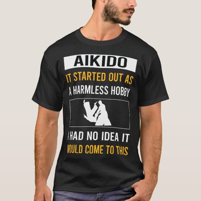 T-shirt Aikido Hobby sans danger (Devant)
