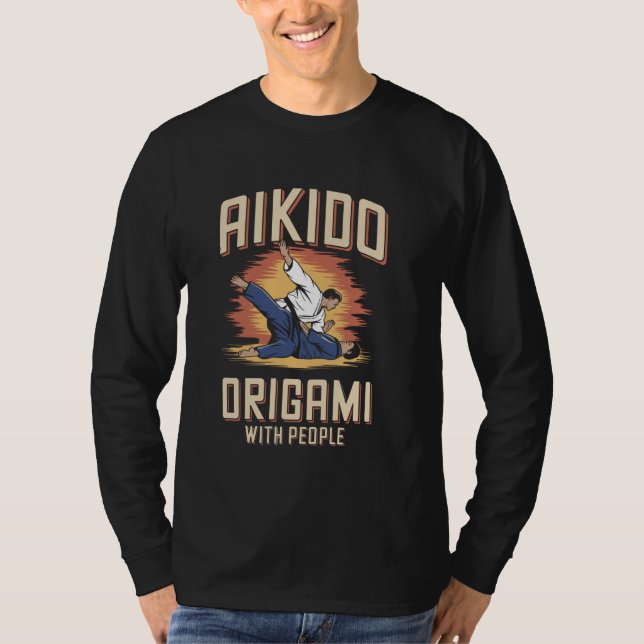 T-shirt Aikido Origami Arts martiaux japonais pour les for (Devant)