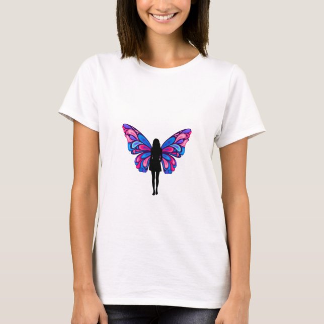 T-shirt Aile de papillon graphique Neon Dream (Devant)
