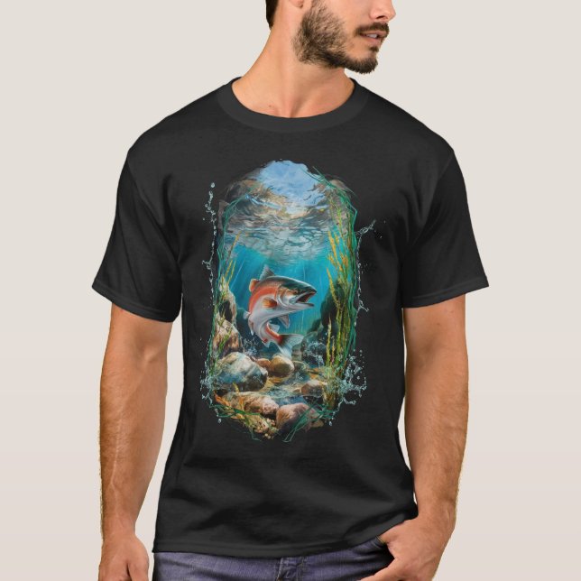 T-shirt Aile de pêche saumon Tee (Devant)