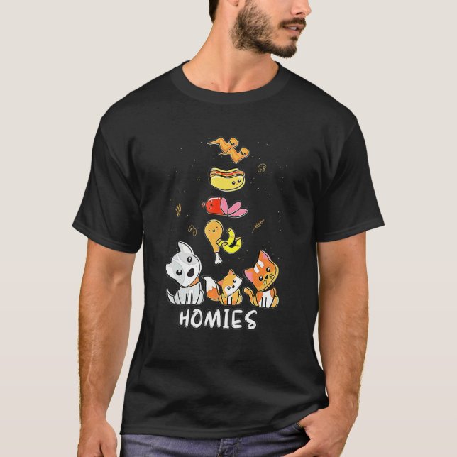 T-shirt Aile de poulet Aile de poulet Hot Dog Bologne (Devant)