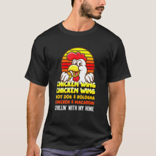 T-shirt Aile De Poulet Aile De Poulet Hotdog Et Bologna Po