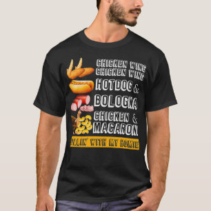 T-shirt Aile de poulet Aile de poulet Hotdog et Bologne