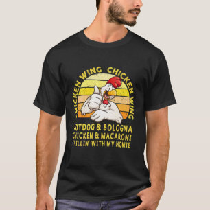 T-shirt Aile de poulet Aile de poulet Hotdog et Bologne dr